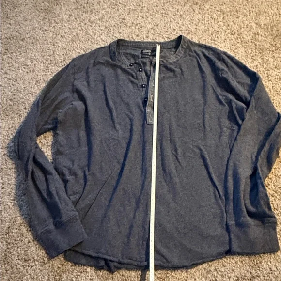 Men's Grayer’s Gray Henley Shirt 100% cottons size large - Picture 4 of 8